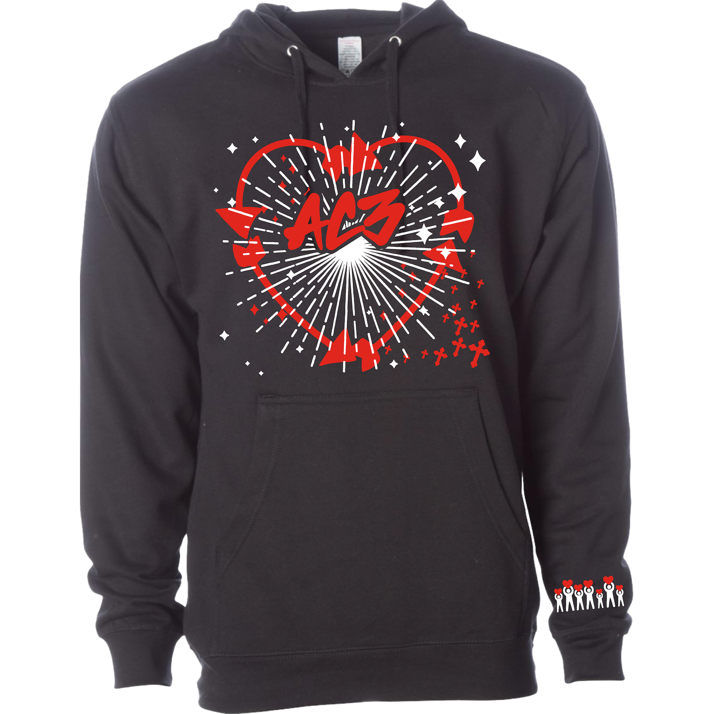 First Edition AC3 Black & Red Hoodie