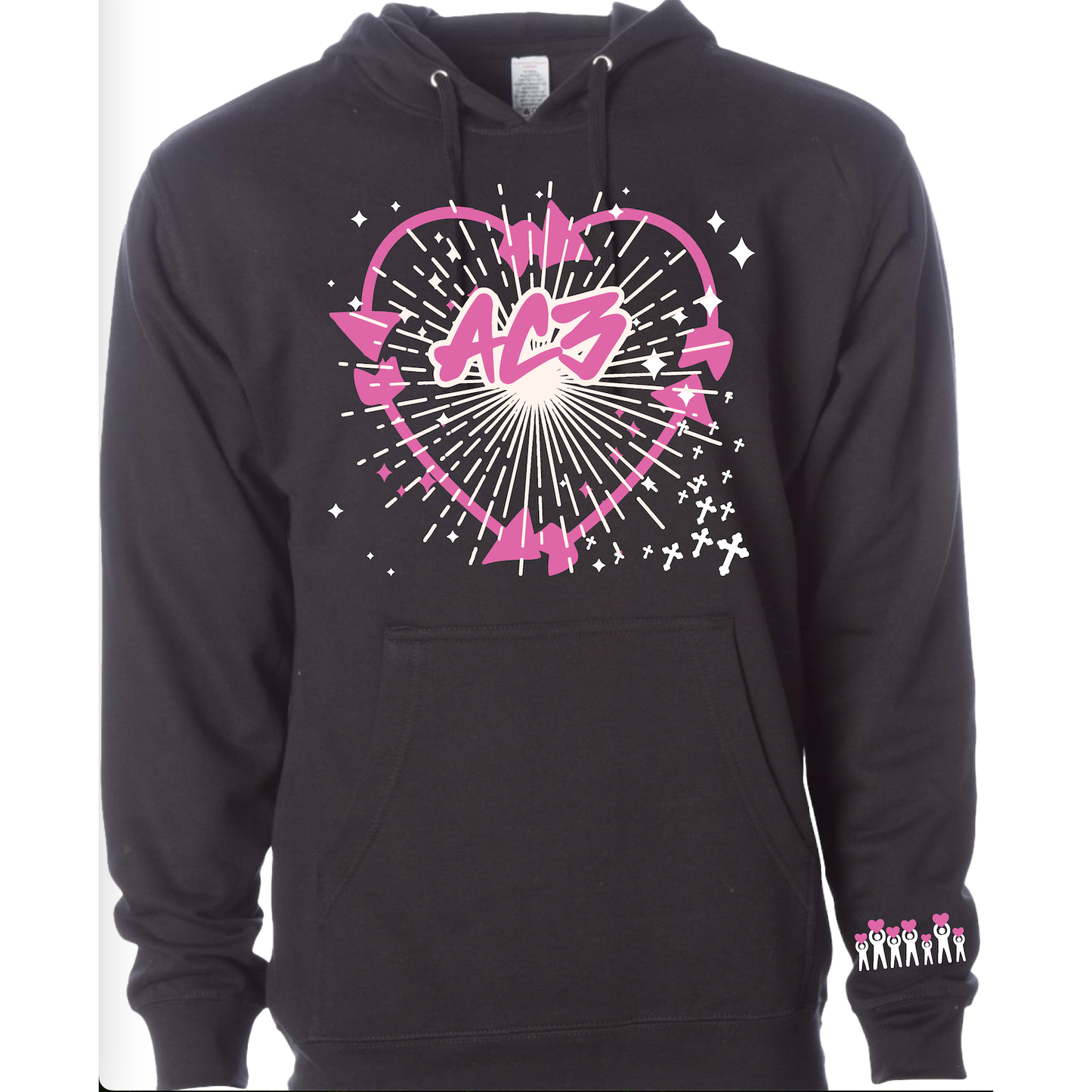 First Edition AC3 Black and Pink Hoodie