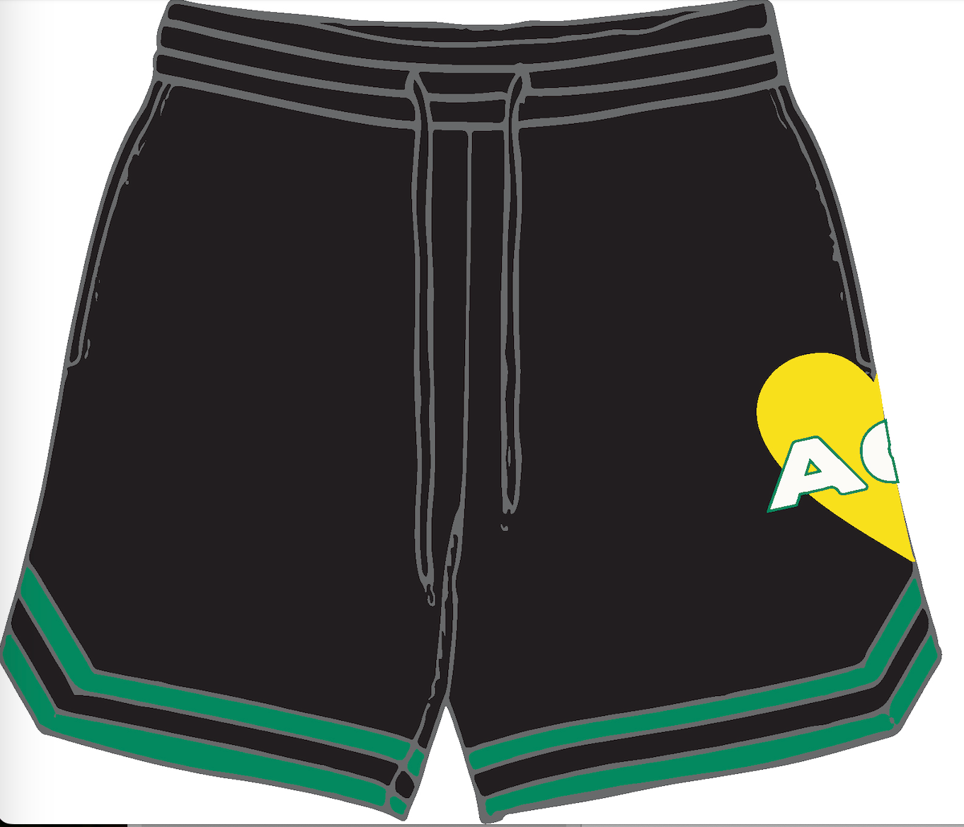 Spread the Love Premium Black Mesh Shorts