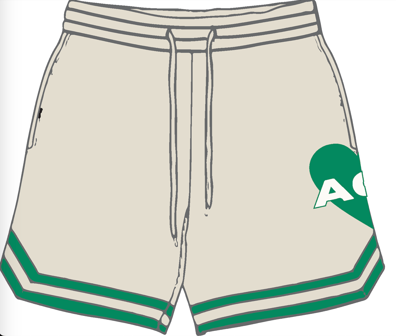 Spread the Love Premium Beige Mesh Shorts