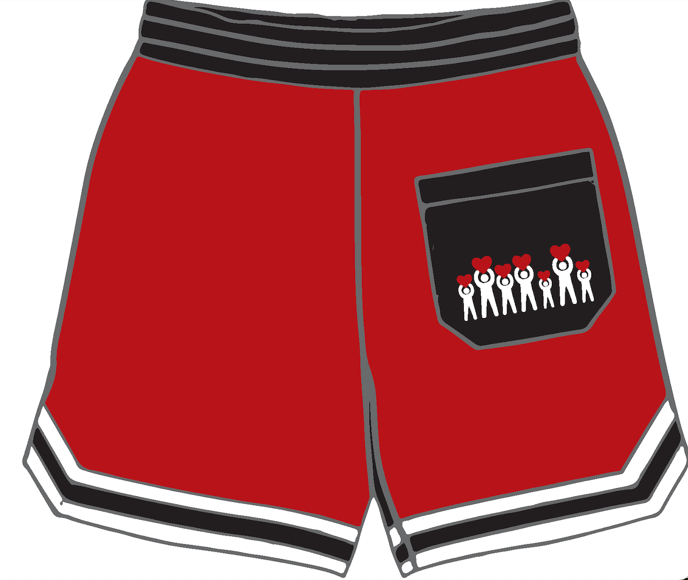 First Edition AC3 Red Mesh Shorts