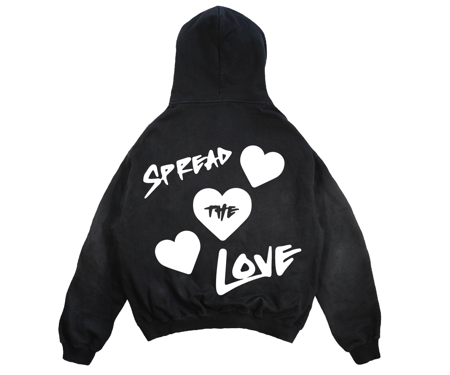 Black Spread the Love Hoodie